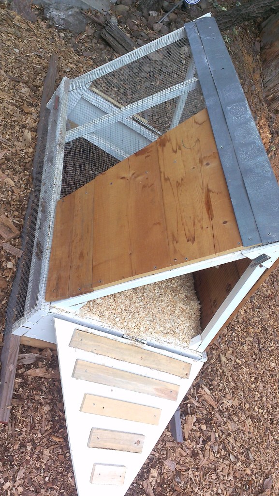 Side view of restored chicken tractor